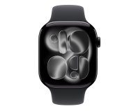 APPLE Watch Series 11 GPS 42mm Aluminiowa koperta (onyksowa)/ Sportowy pasek (czarny) - rozmiar S/M - 1362395 - zdjęcie 2